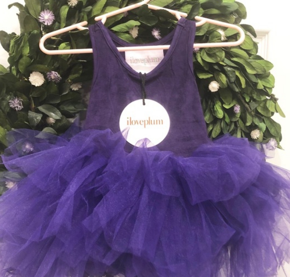 I Love Plum purple tutu dress